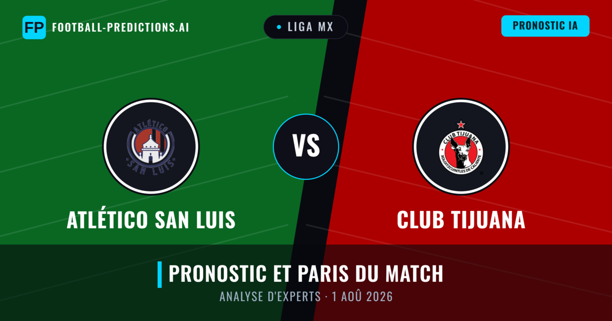 Atlético San Luis vs Club Tijuana — pronostic et avant-match