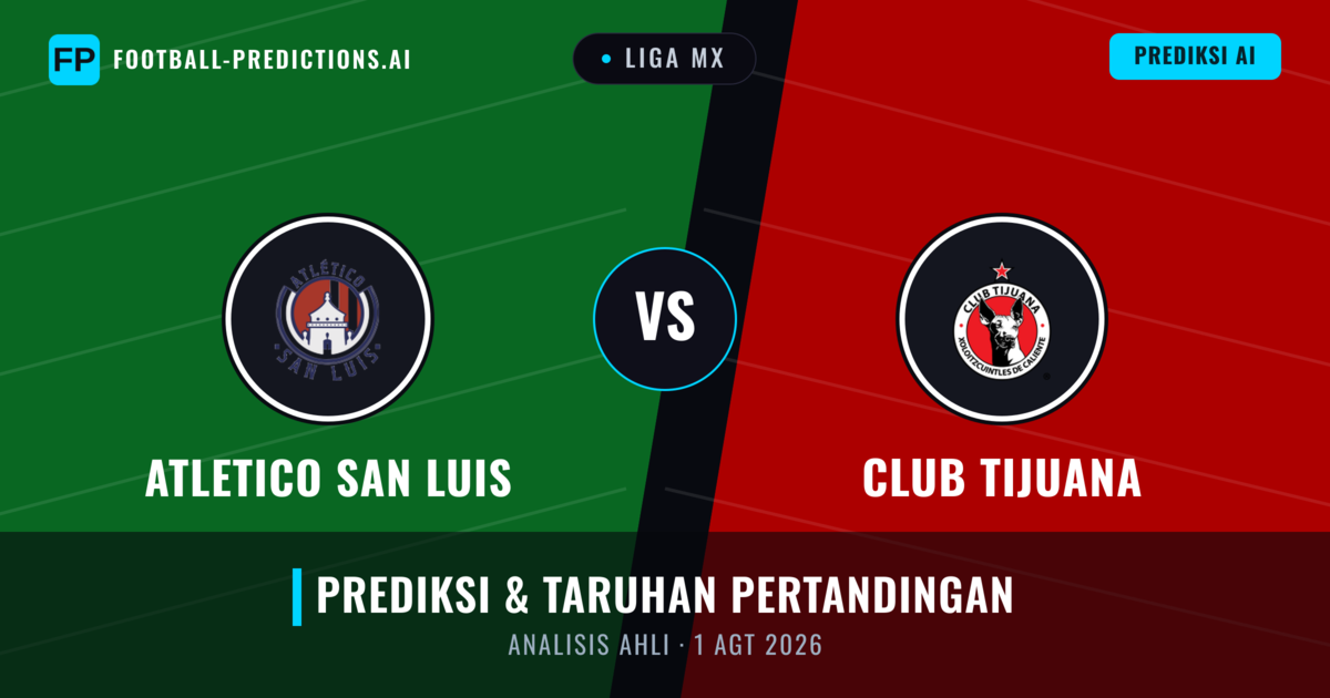 Atletico San Luis vs Club Tijuana — prediksi dan pratinjau pertandingan
