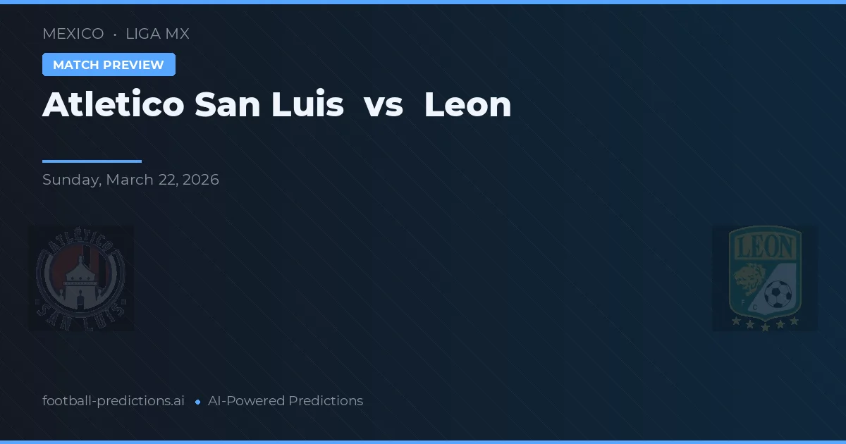 Atletico San Luis vs Leon — match prediction & preview