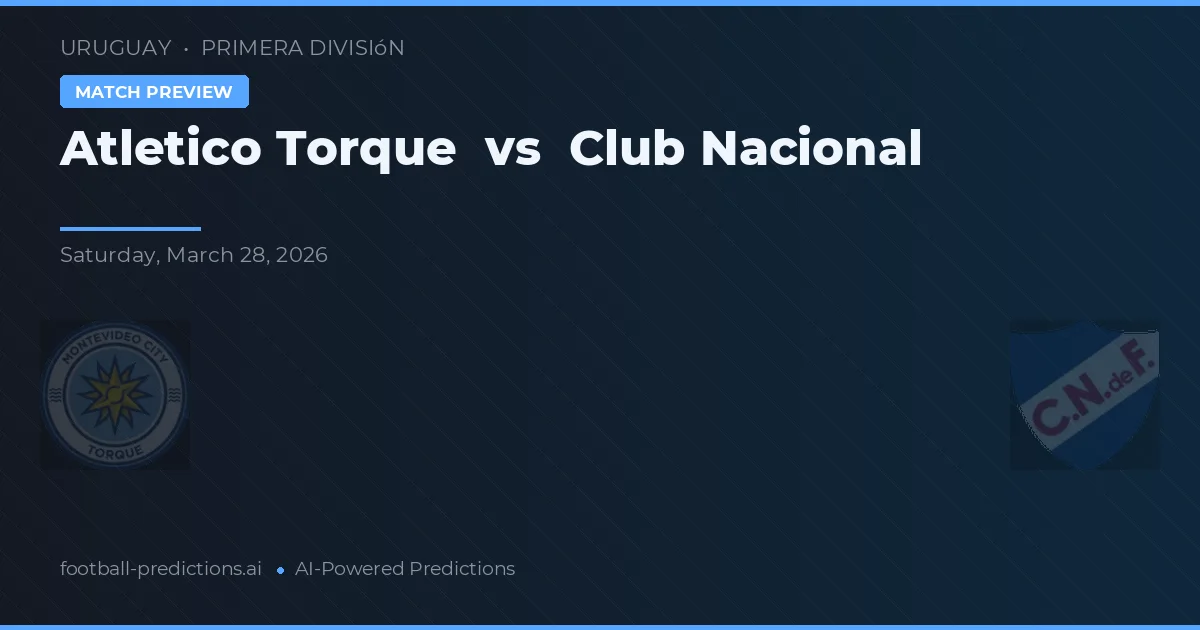 아틀레티코 토르케 대 클럽 나시오날 — 경기 예측 및 프리뷰
