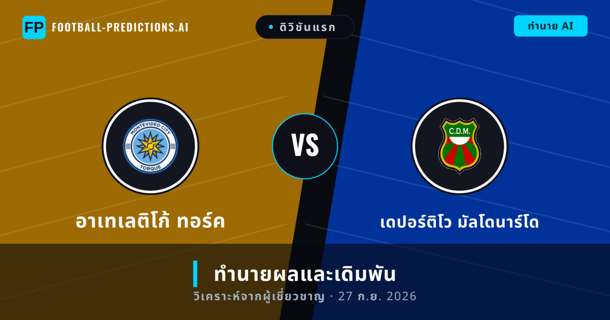 อาเทเลติโก้ ทอร์ค พบ เดปอร์ติโว มัลโดนาร์โด — ทำนายผลและพรีวิวการแข่งขัน