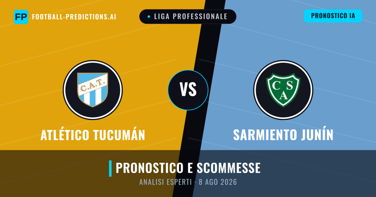 Atlético Tucumán vs Sarmiento Junín — pronostico e anteprima del match