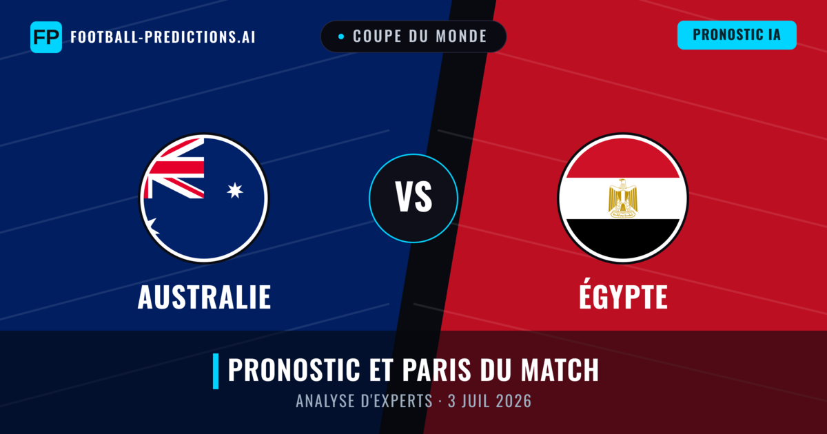 Australie vs Égypte — pronostic et avant-match