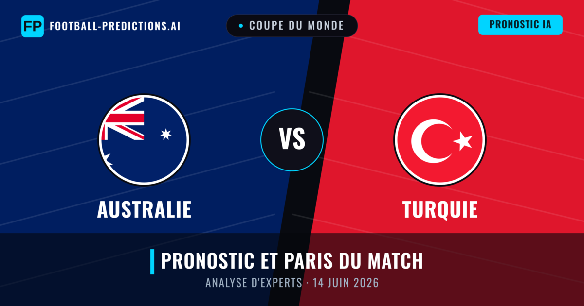 Australie vs Turquie — pronostic et avant-match