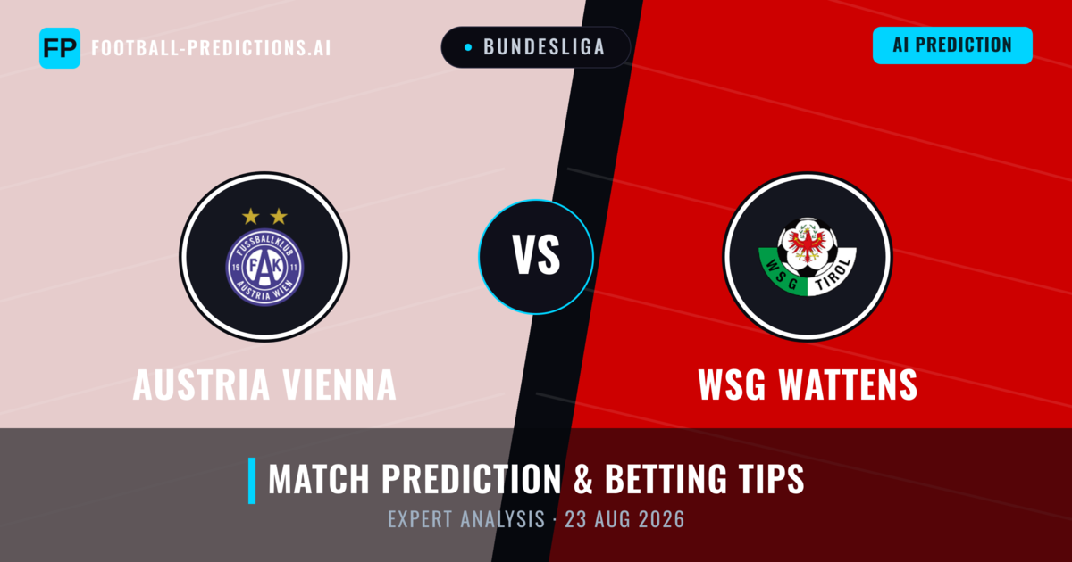 Austria Vienna vs WSG Wattens — match prediction & preview
