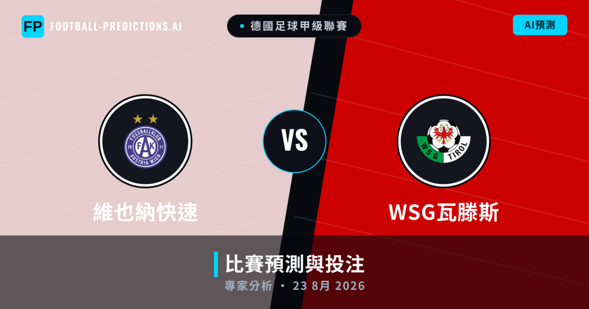 維也納快速 vs WSG瓦滕斯 — 比赛预测和前瞻