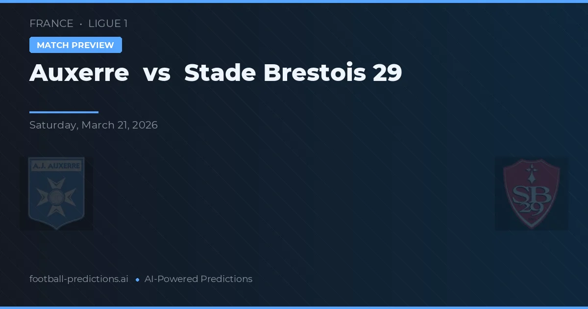 Auxerre vs Stade Brestois 29 — match prediction & preview
