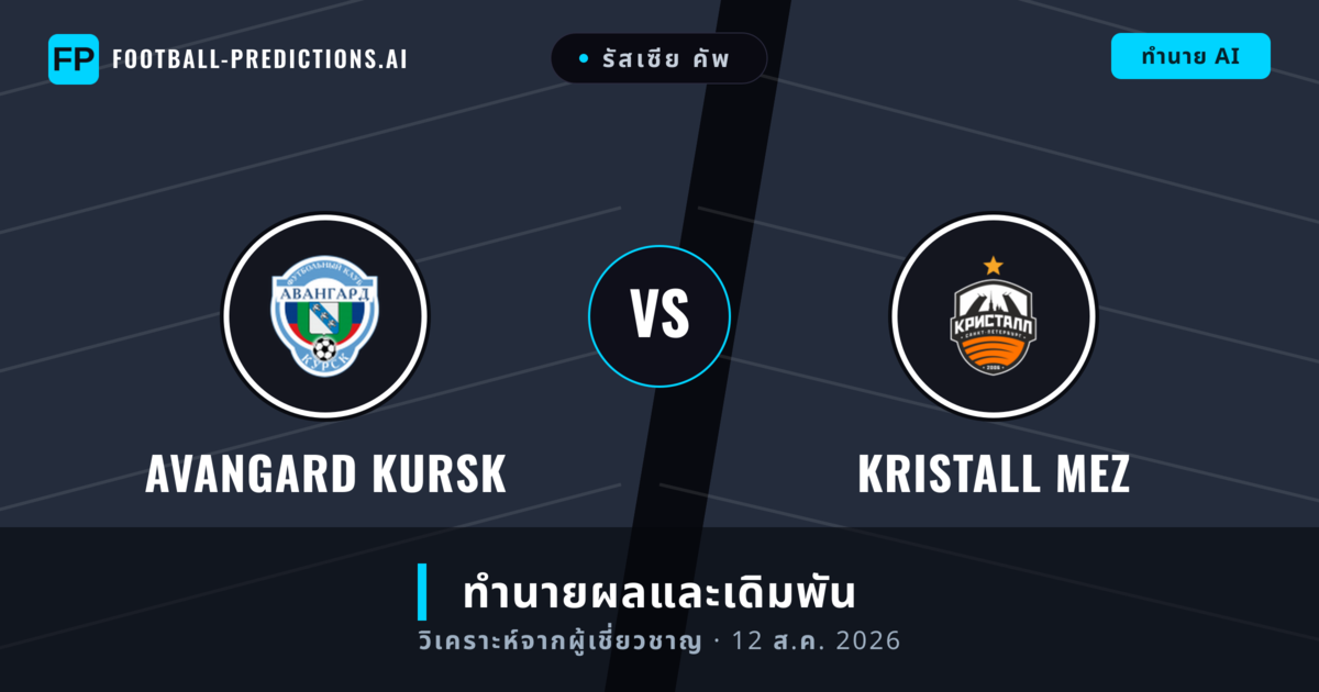 Avangard Kursk พบ Kristall MEZ — ทำนายผลและพรีวิวการแข่งขัน