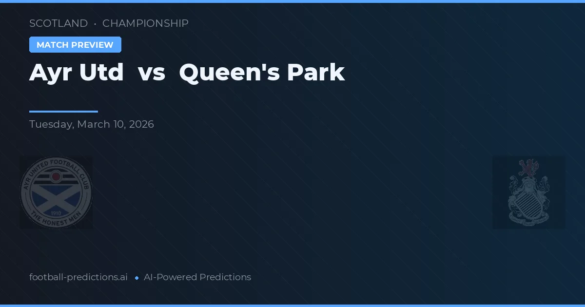 Ayr United vs Queen's Park — pronostic et avant-match