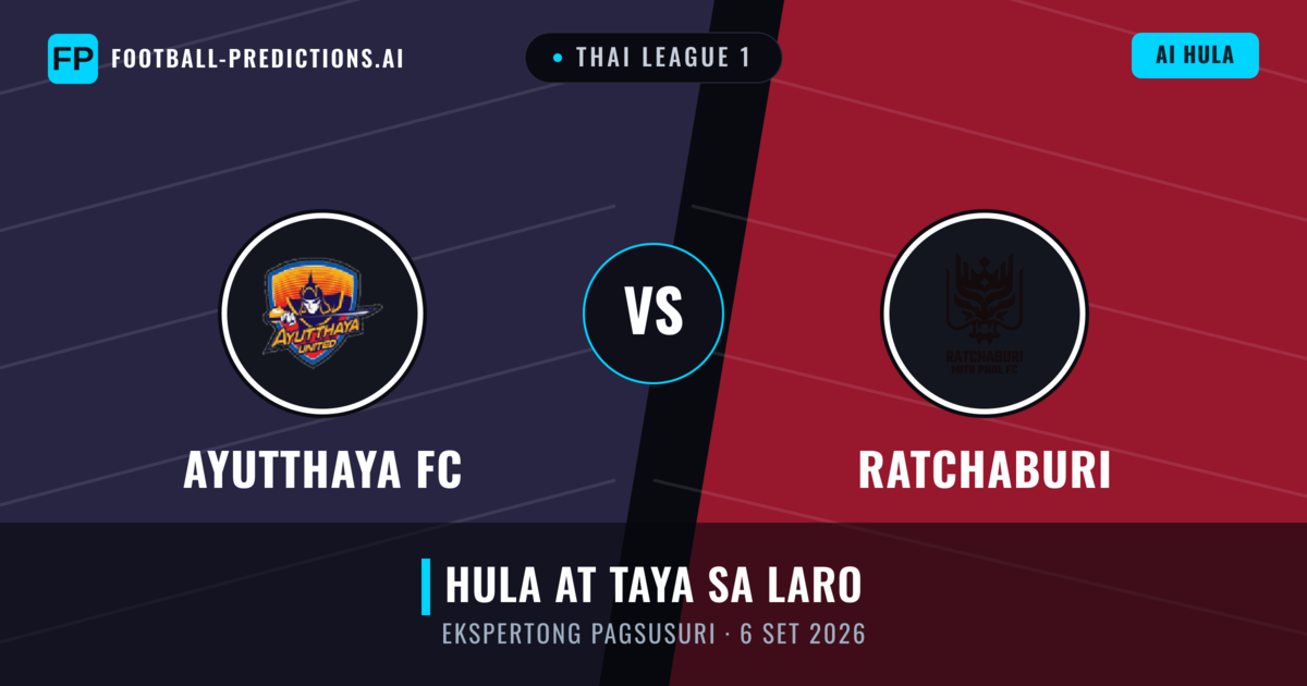 Ayutthaya FC vs Ratchaburi — hula at preview ng laban
