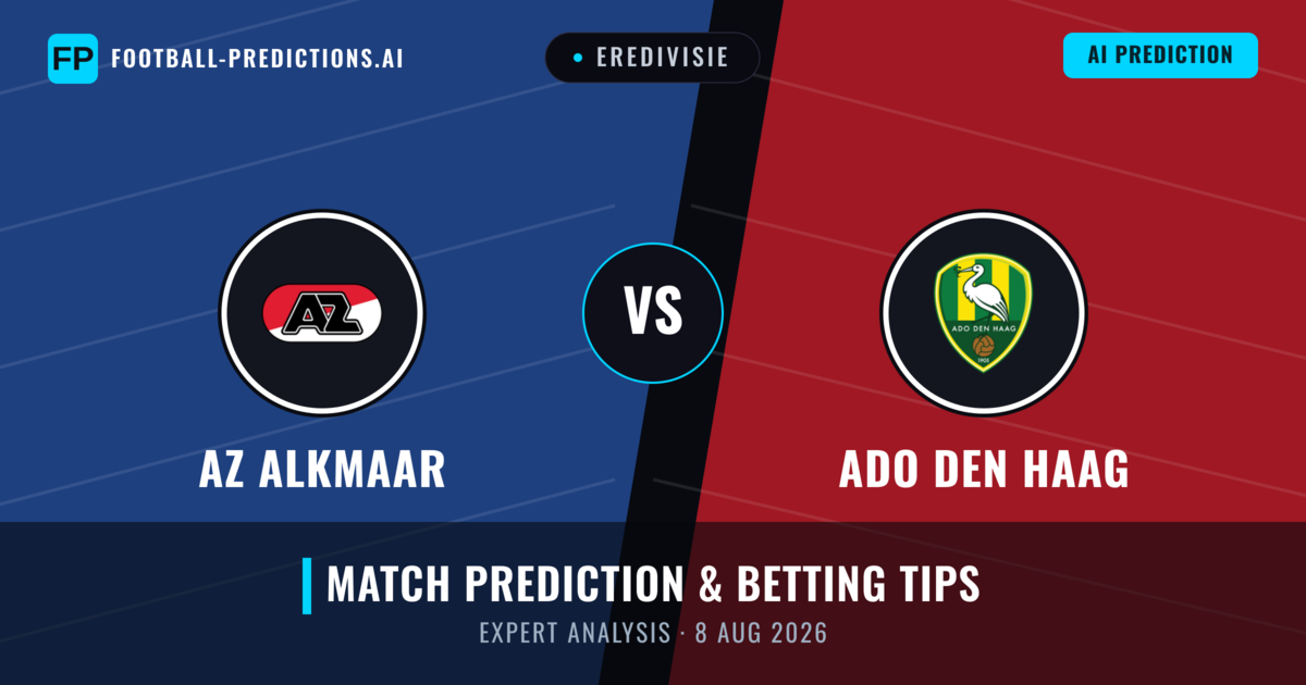AZ Alkmaar vs ADO Den Haag — match prediction & preview