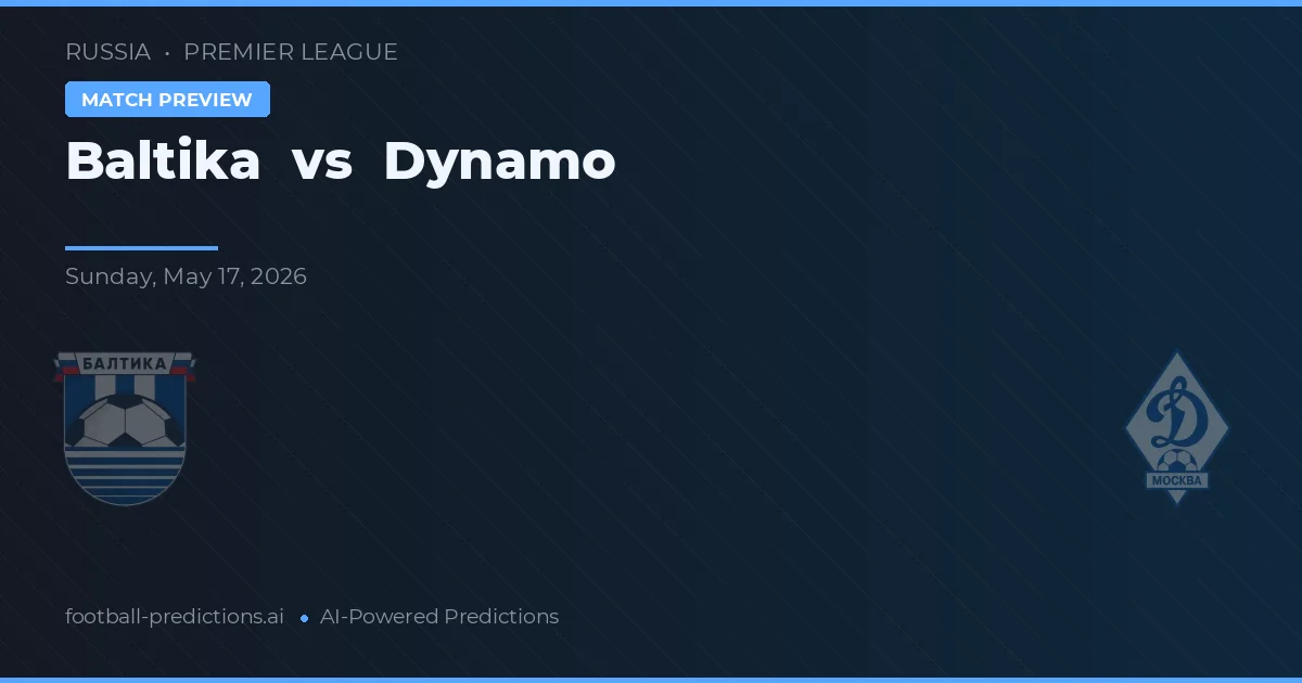 Baltika vs Dynamo — prediksi dan pratinjau pertandingan