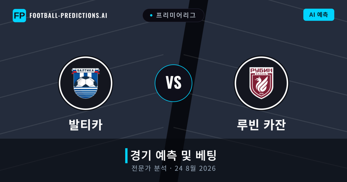 발티카 대 루빈 카잔 — 경기 예측 및 프리뷰