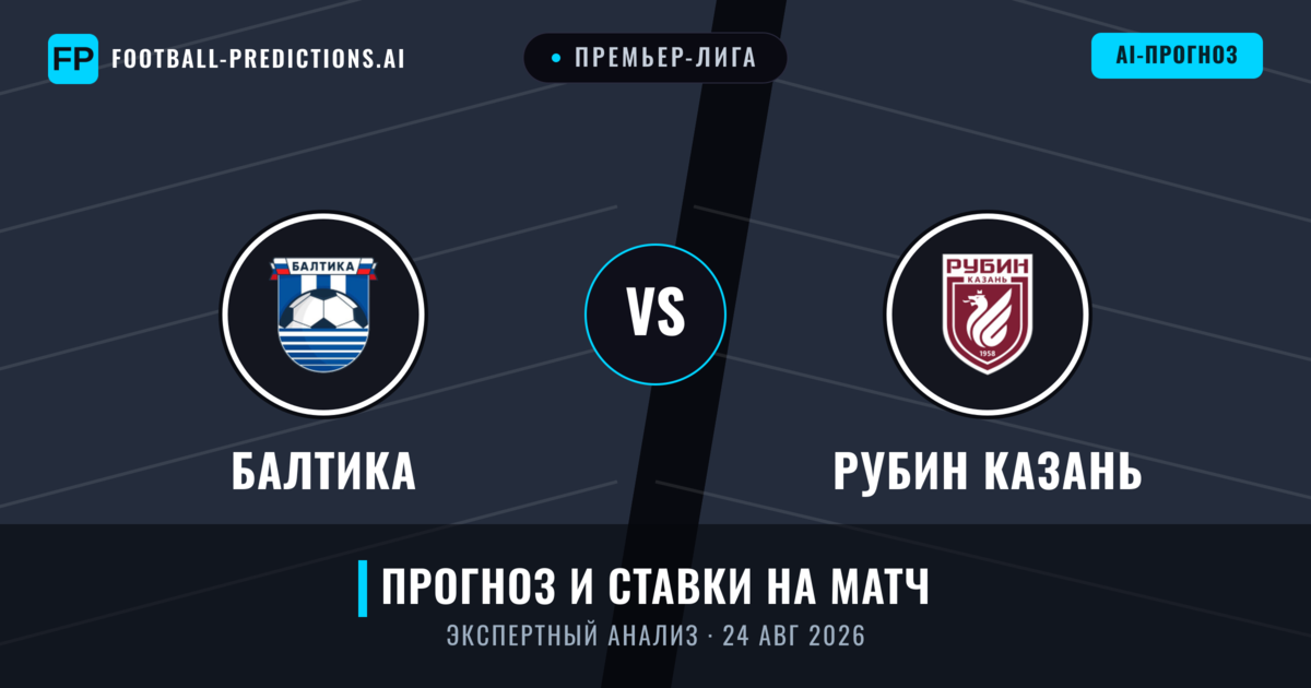 Балтика – Рубин Казань — прогноз и превью матча