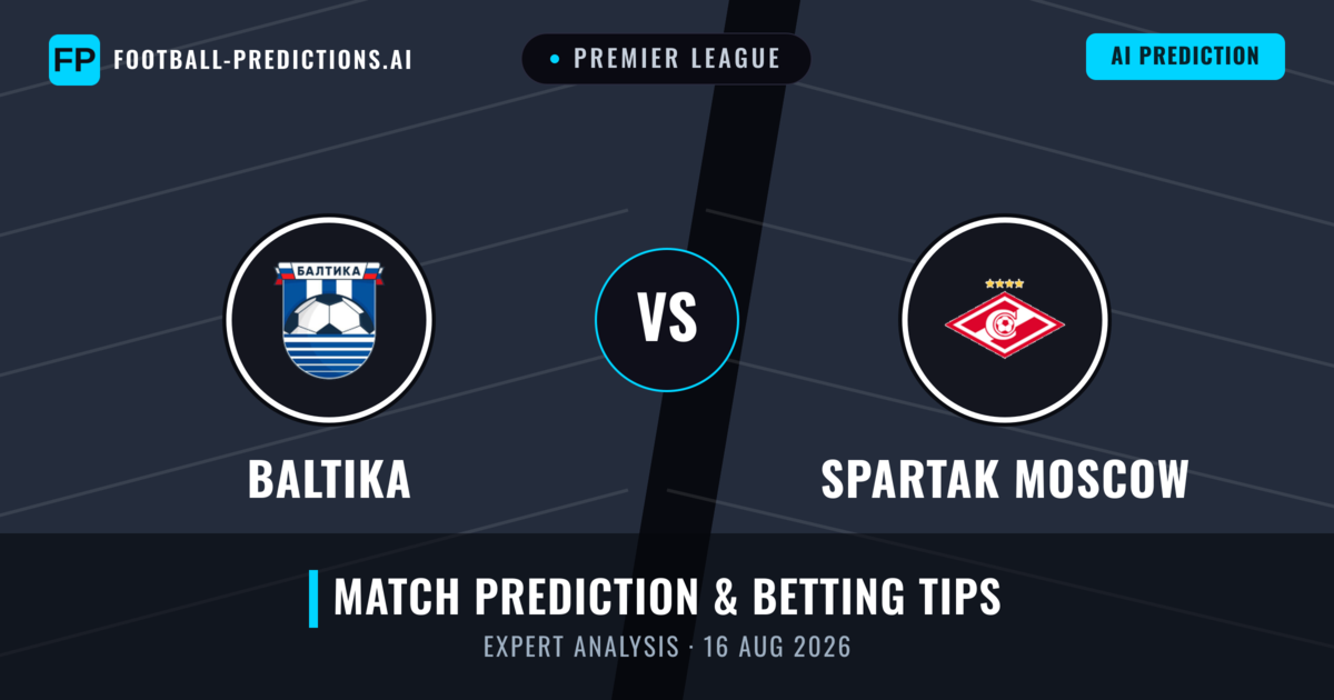Baltika vs Spartak Moscow — match prediction & preview