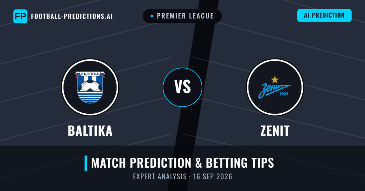 Baltika vs Zenit — match prediction & preview