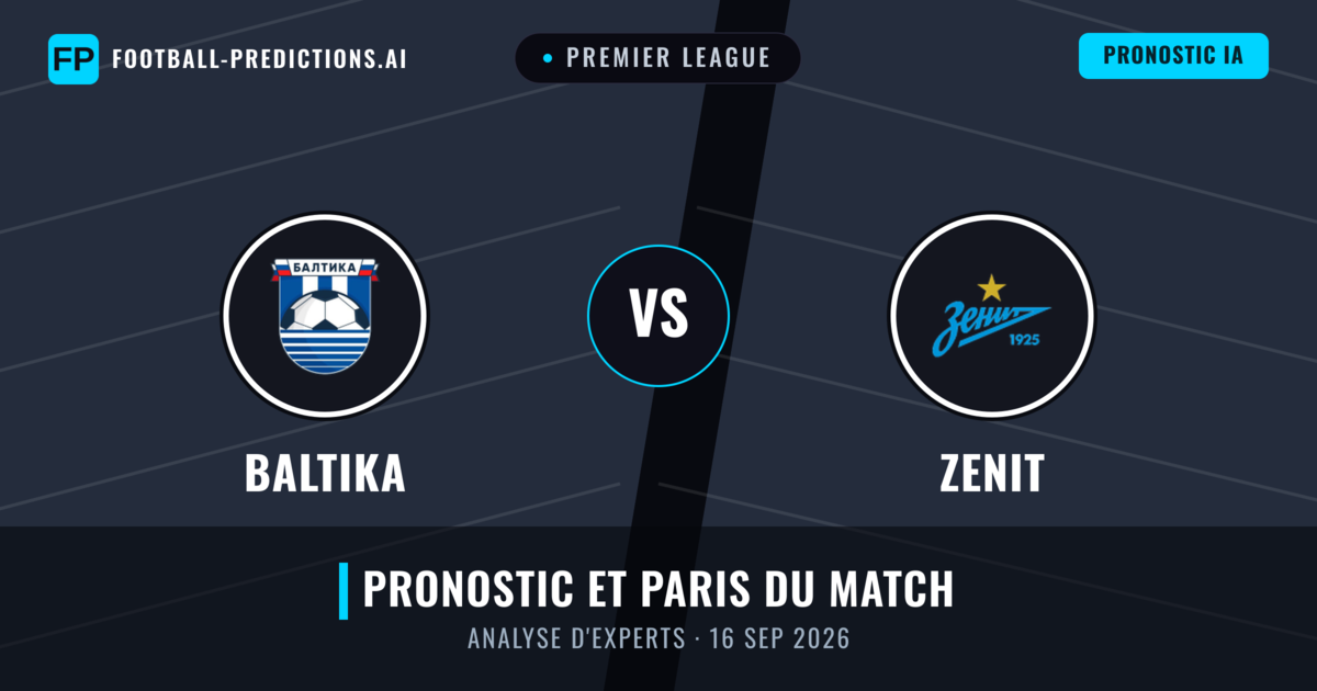 Baltika vs Zenit — pronostic et avant-match