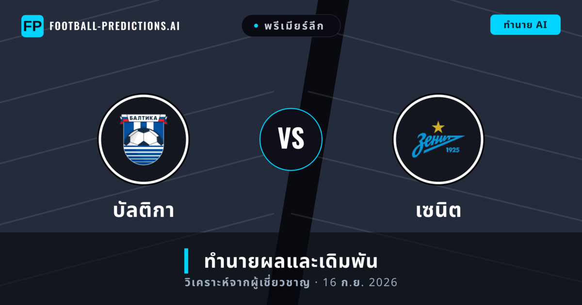 บัลติกา พบ เซนิต — ทำนายผลและพรีวิวการแข่งขัน