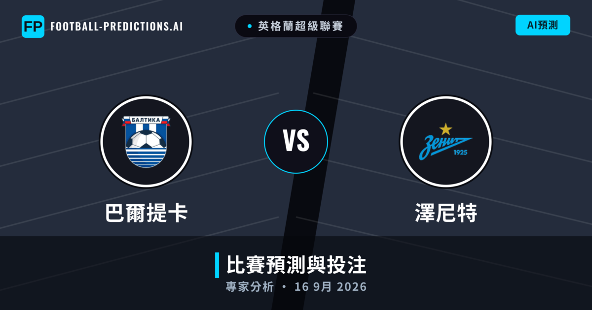 巴爾提卡 vs 澤尼特 — 比赛预测和前瞻