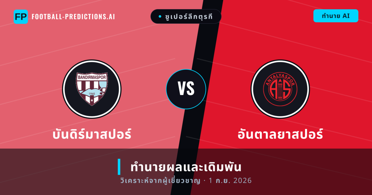 บันดิร์มาสปอร์ พบ อันตาลยาสปอร์ — ทำนายผลและพรีวิวการแข่งขัน