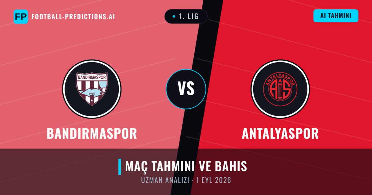 Bandırmaspor - Antalyaspor — maç tahmini ve önizleme
