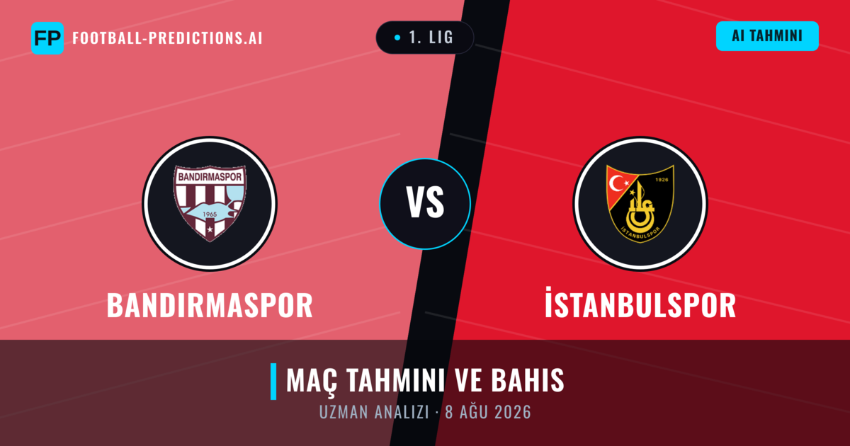 Bandırmaspor - İstanbulspor — maç tahmini ve önizleme