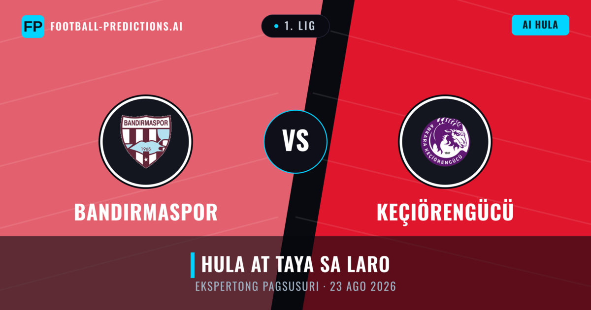 Bandırmaspor vs Keçiörengücü — hula at preview ng laban