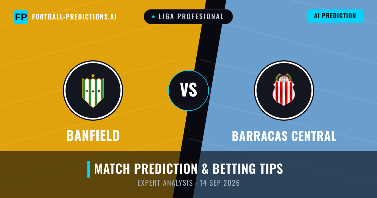 Banfield vs Barracas Central — match prediction & preview