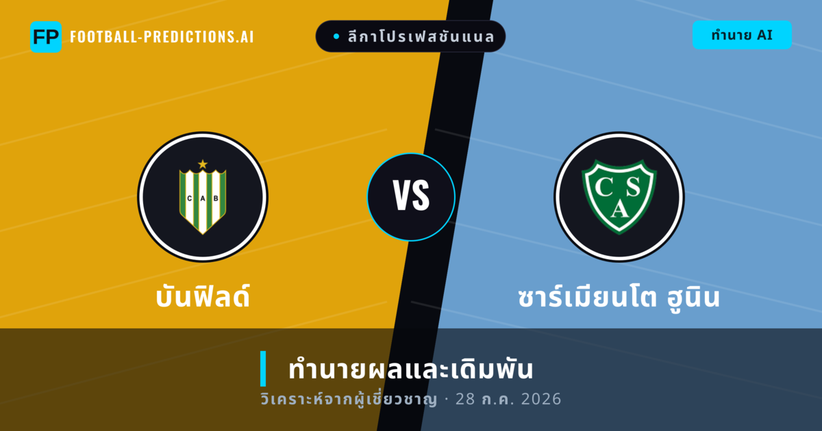บันฟิลด์ พบ ซาร์เมียนโต ฮูนิน — ทำนายผลและพรีวิวการแข่งขัน