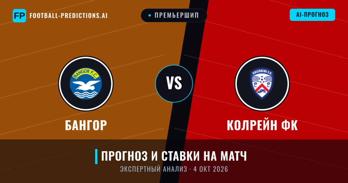 Бангор – Колрейн ФК — прогноз и превью матча