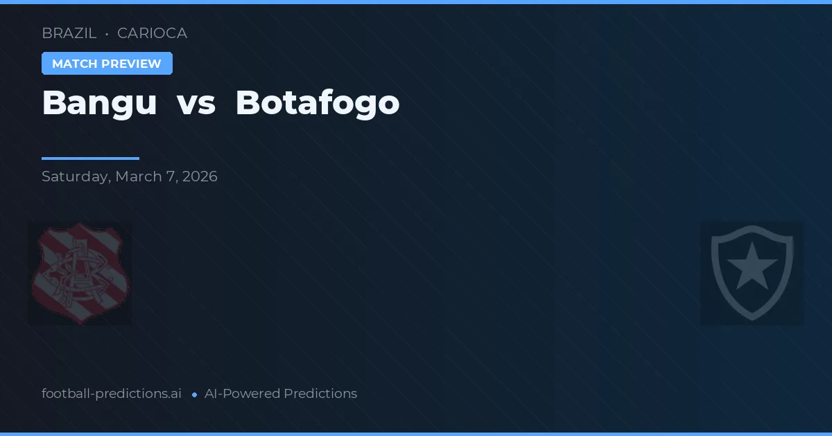 Bangu vs Botafogo — match prediction & preview
