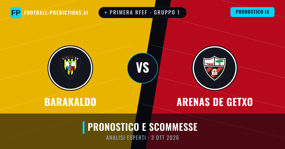 Barakaldo vs Arenas de Getxo — pronostico e anteprima del match
