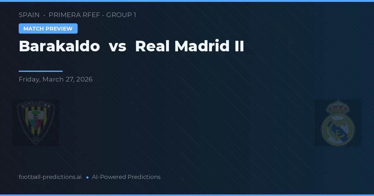 Barakaldo vs Real Madrid Castilla — pronostico e anteprima del match
