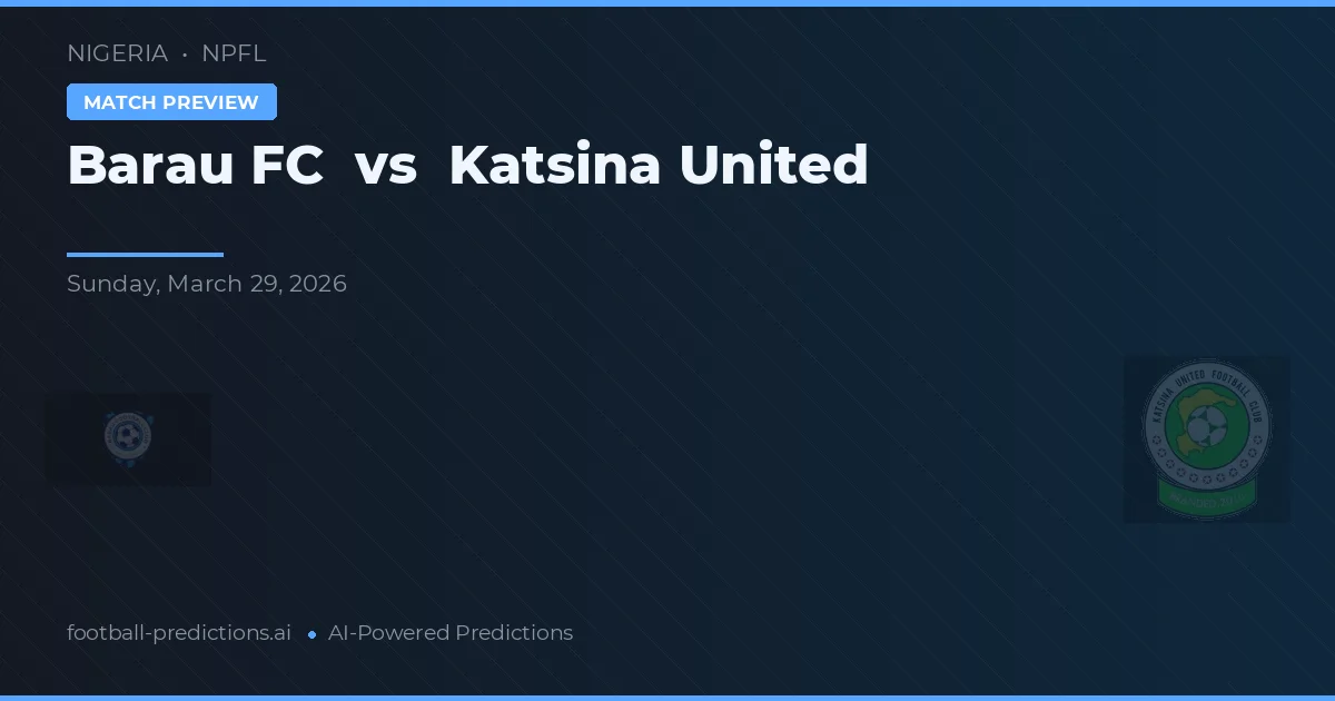 Barau FC vs Katsina United — hula at preview ng laban