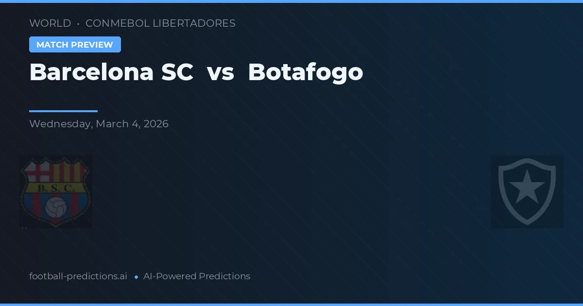 Barcelona SC vs Botafogo — match prediction & preview