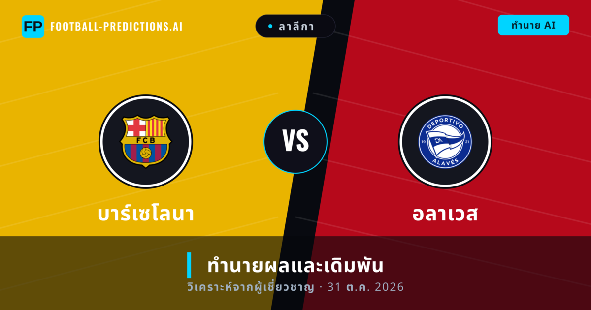 บาร์เซโลนา พบ อลาเวส — ทำนายผลและพรีวิวการแข่งขัน