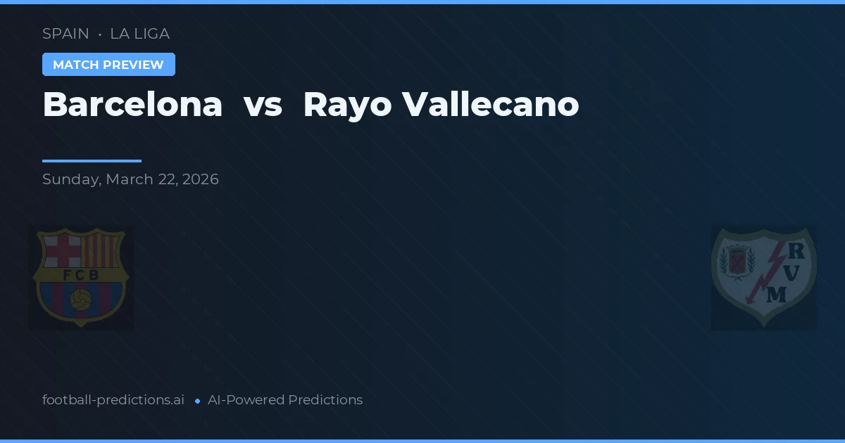 Barcellona vs Rayo Vallecano — pronostico e anteprima del match
