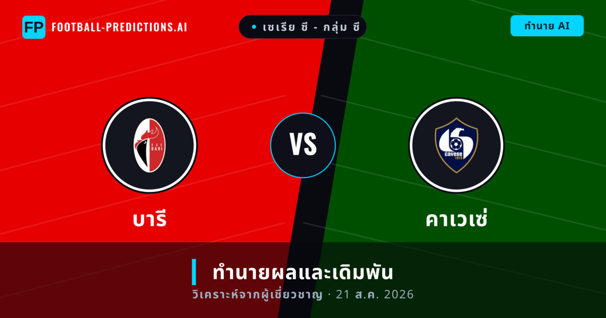 บารี พบ คาเวเซ่ — ทำนายผลและพรีวิวการแข่งขัน