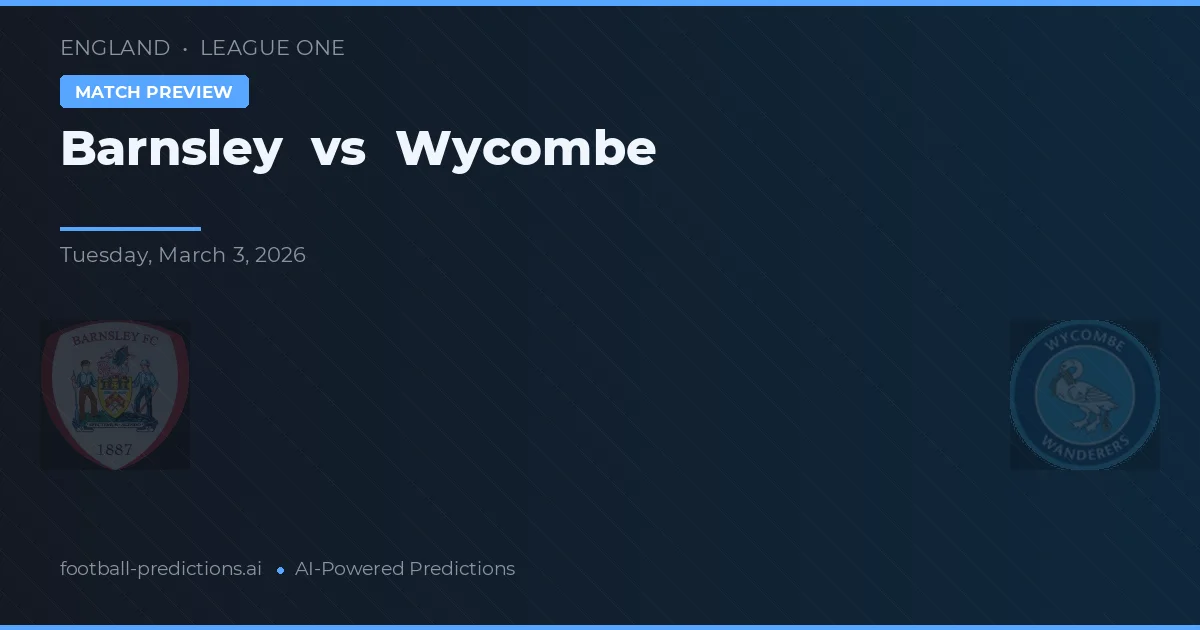 Barnsley vs Wycombe — pronostic et avant-match