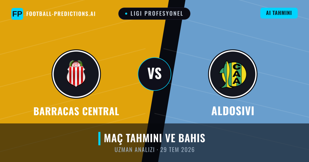 Barracas Central - Aldosivi — maç tahmini ve önizleme