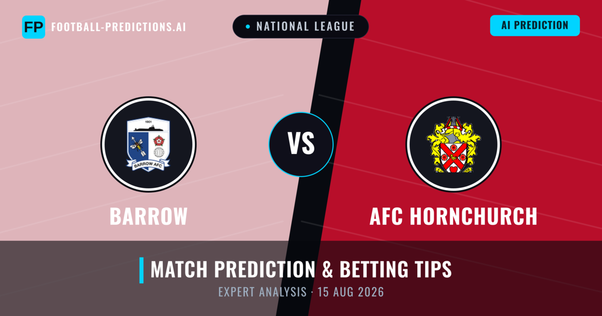 Barrow vs AFC Hornchurch — match prediction & preview
