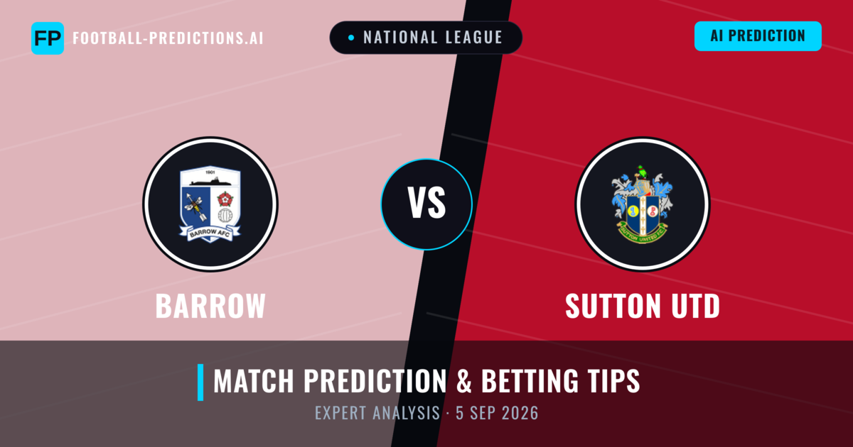 Barrow vs Sutton Utd — match prediction & preview