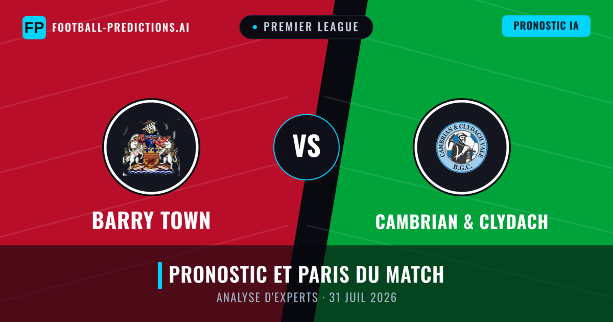 Barry Town vs Cambrian & Clydach — pronostic et avant-match