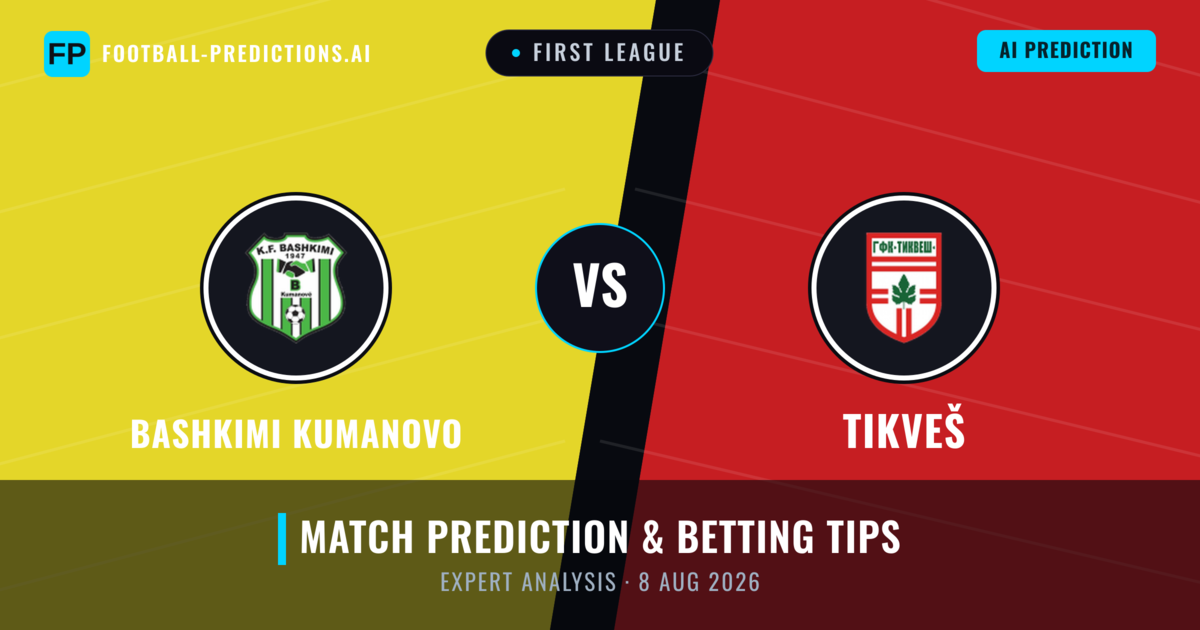 Bashkimi Kumanovo vs Tikveš — match prediction & preview