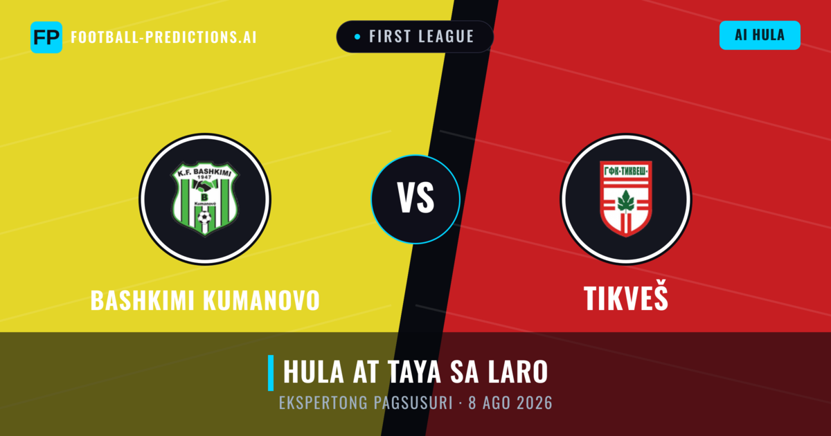 Bashkimi Kumanovo vs Tikveš — hula at preview ng laban