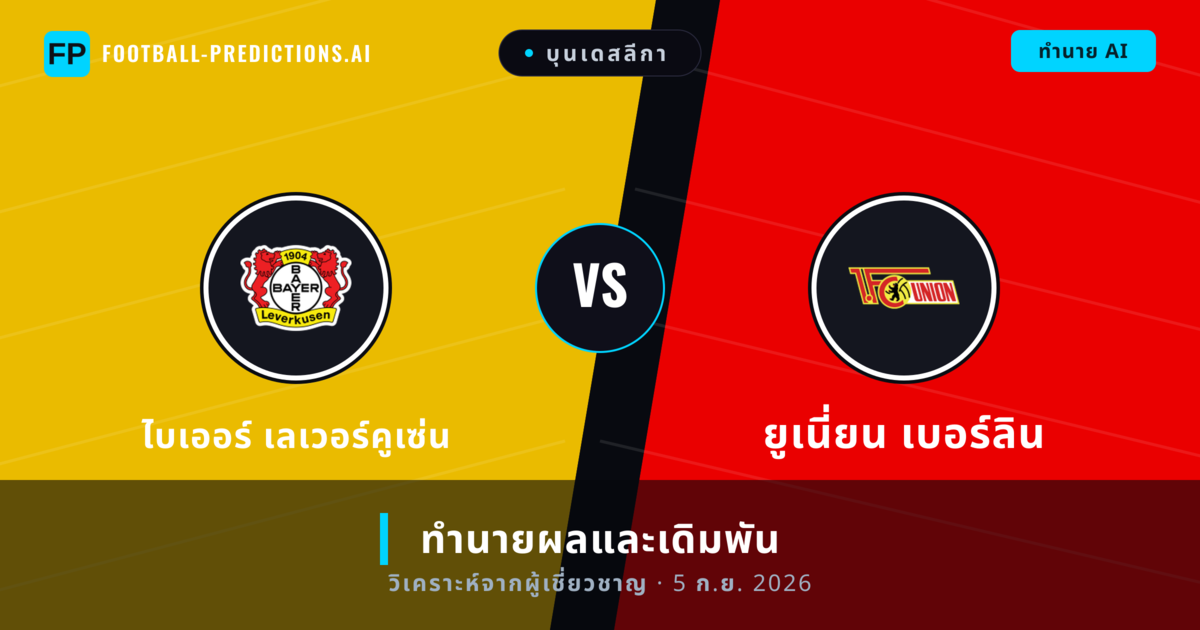 ไบเออร์ เลเวอร์คูเซ่น พบ ยูเนี่ยน เบอร์ลิน — ทำนายผลและพรีวิวการแข่งขัน