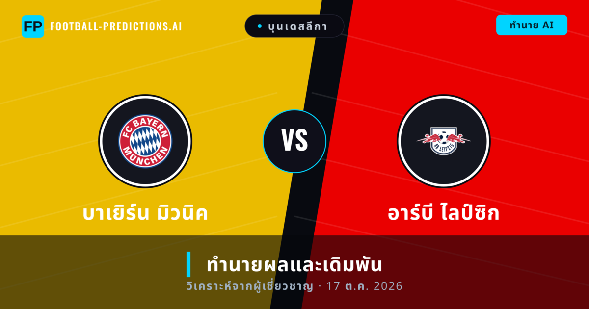 บาเยิร์น มิวนิค พบ อาร์บี ไลป์ซิก — ทำนายผลและพรีวิวการแข่งขัน