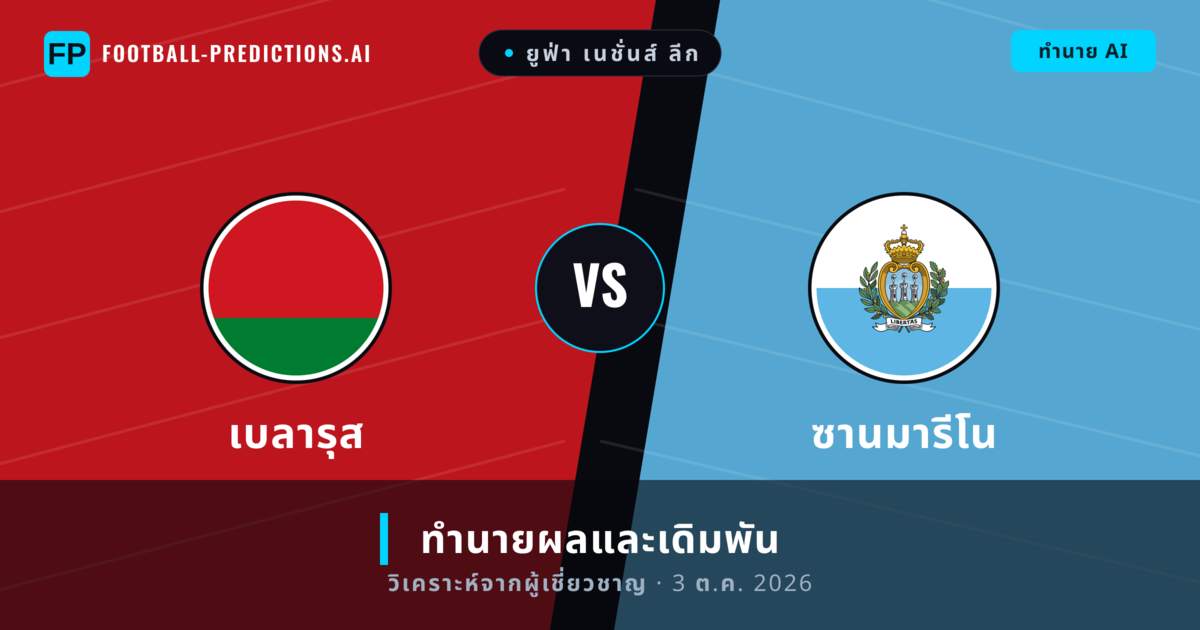 เบลารุส พบ ซานมารีโน — ทำนายผลและพรีวิวการแข่งขัน