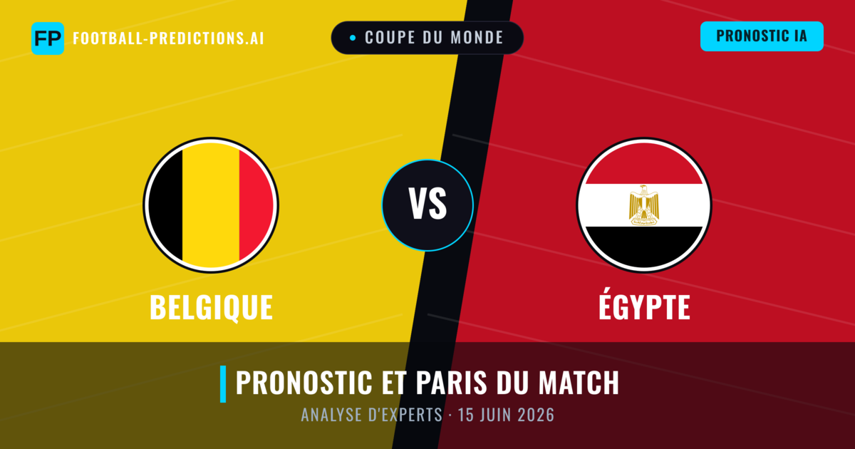 Belgique vs Égypte — pronostic et avant-match