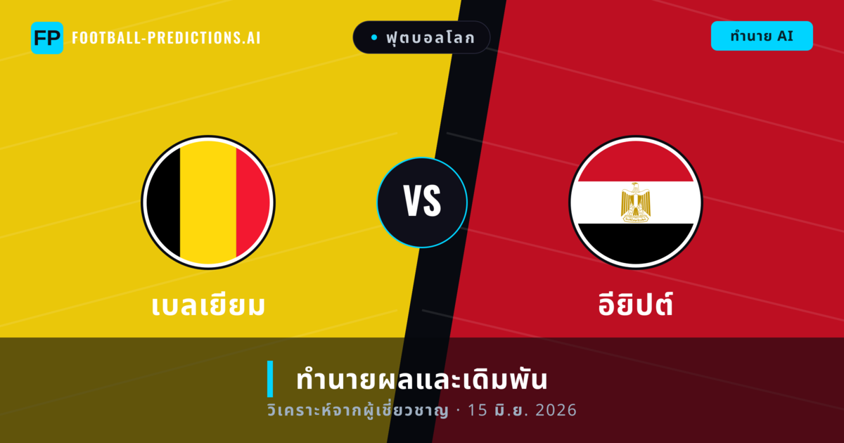 เบลเยียม พบ อียิปต์ — ทำนายผลและพรีวิวการแข่งขัน